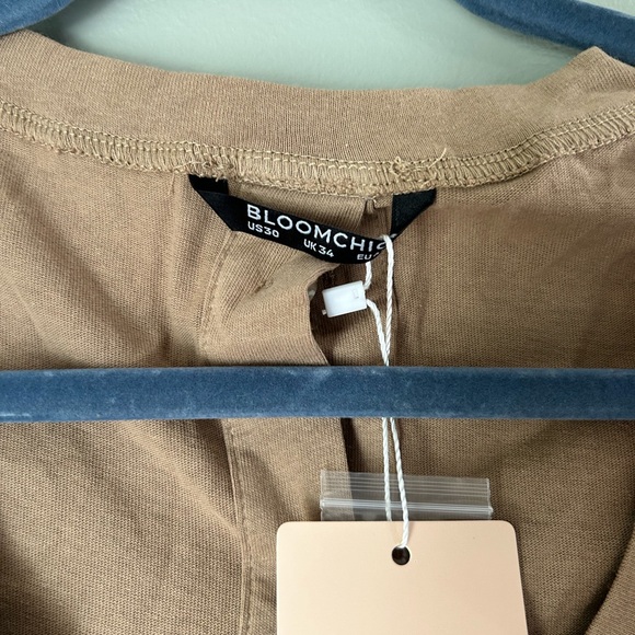 BloomChic Tan Button-Back Blouse - Picture 2 of 4